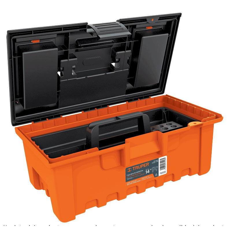 Кейс для инструментов, Extra-Wide оранжевый с органайзером 360х200х170, 0,8 кг Truper