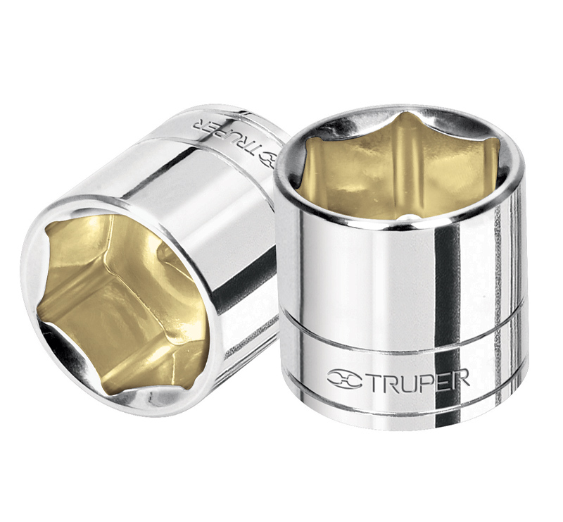 Головка торцевая, 6-гранная 3/8″18мм Truper