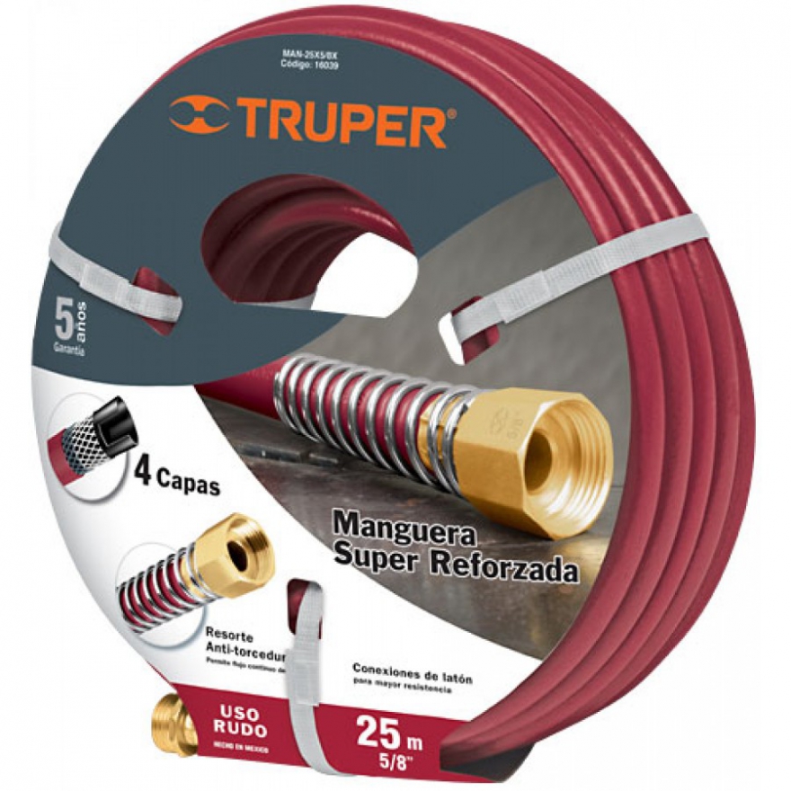 Шланг Профи, посилений, 4-шаровий 5/8" 25м Truper